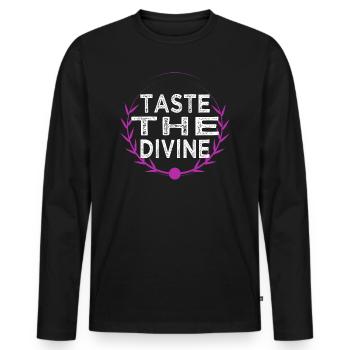 flavor humor culinary flavors unique flavors - Männer Premium Bio Langarmshirt - Schwarz - Vorne - Nico (187cm)