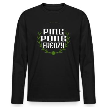 Matchs de tennis de table Défis de vitesse Cool - T-shirt manches longues Premium bio Homme - noir - Devant - Nico (187cm)