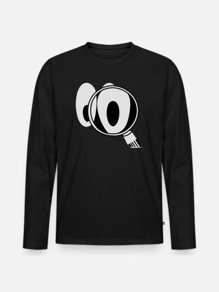 Smiley CSI - Men's Premium Organic Long Sleeve Shirt - black