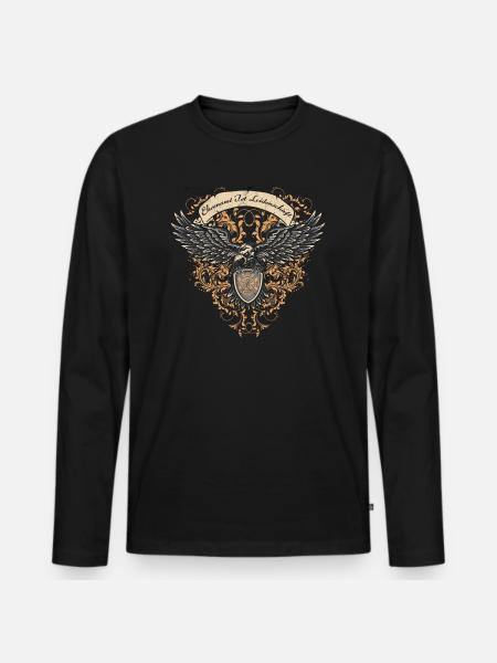 Ehrenamt ist Leidenschaft - Männer Premium Bio Langarmshirt - Schwarz