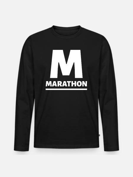 Triathlon Swim Bike Run Marathon - Men's Premium Organic Long Sleeve Shirt - black