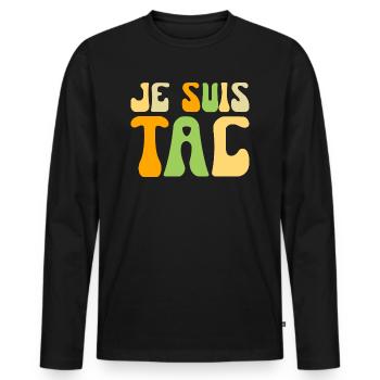 Je Suis TAC - Groovy TIC et TAC Duo 2 Personnes - T-shirt manches longues Premium bio Homme - noir - Devant - Nico (187cm)