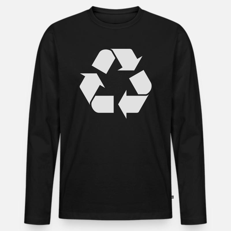 dual system, Recycling, Duales System - Männer Premium Bio Langarmshirt - Schwarz