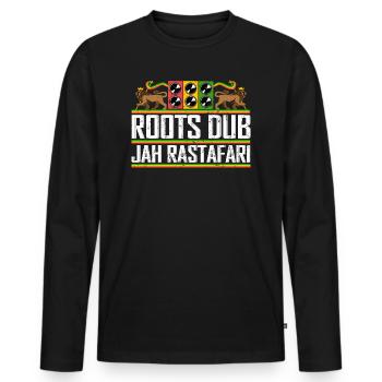 reggae - T-shirt manches longues Premium bio Homme - noir - Devant - Nico (187cm)