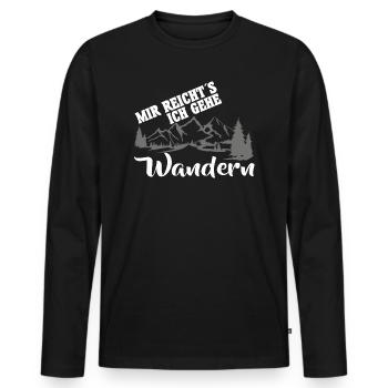 Je vais marcher - T-shirt manches longues Premium bio Homme - noir - Devant - Nico (187cm)