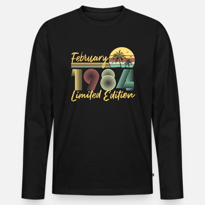 February 1984 Limited Edition - Männer Premium Bio Langarmshirt - Schwarz