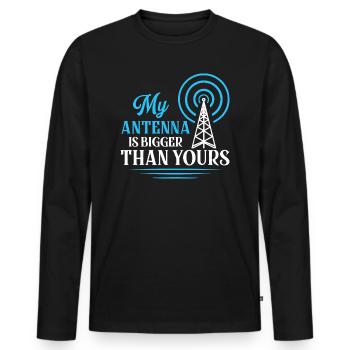 Mon antenne est plus grande que la vôtre Opérateur amateur - T-shirt manches longues Premium bio Homme - noir - Devant - Nico (187cm)