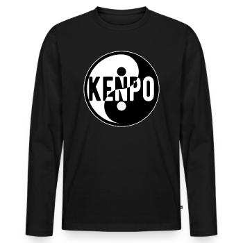 Kempo Karaté Arts Martiaux Dojo Combat - T-shirt manches longues Premium bio Homme - noir - Devant - Nico (187cm)