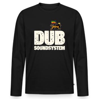 Système de sonorisation dub - T-shirt manches longues Premium bio Homme - noir - Devant - Nico (187cm)