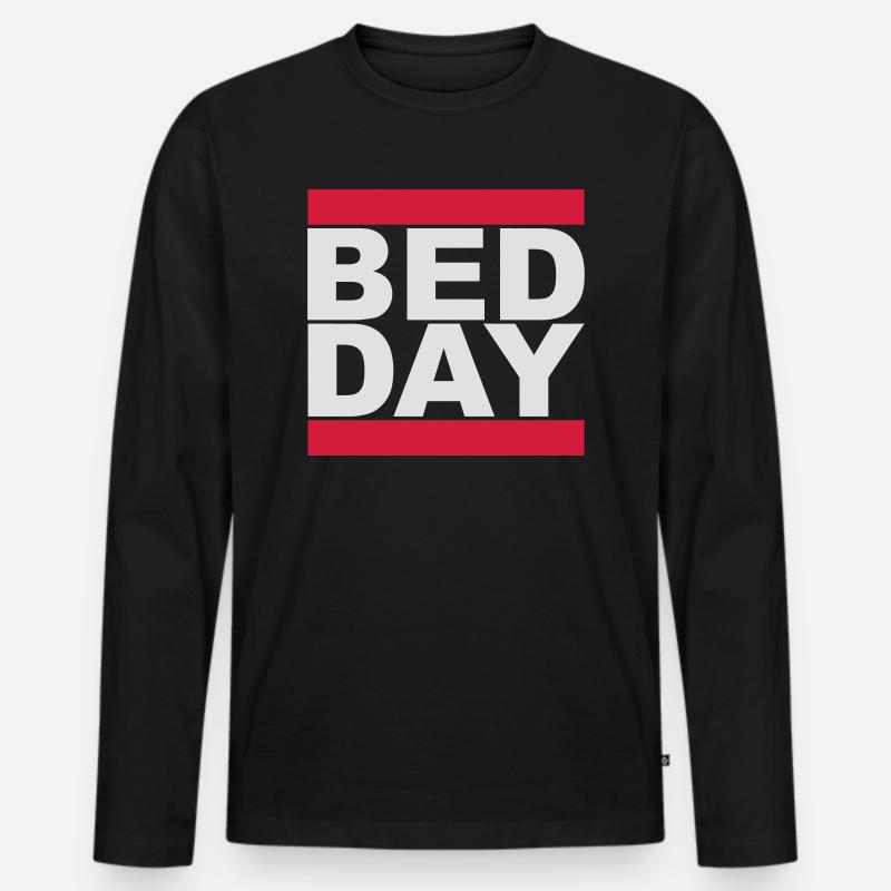 Bed Day - Männer Premium Bio Langarmshirt - Schwarz