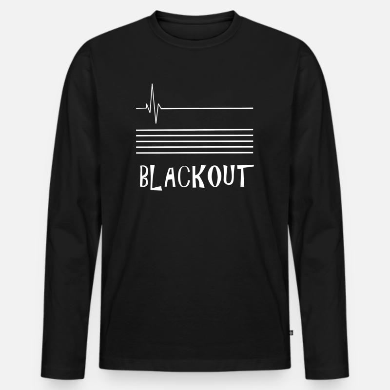 Blackout - Männer Premium Bio Langarmshirt - Schwarz