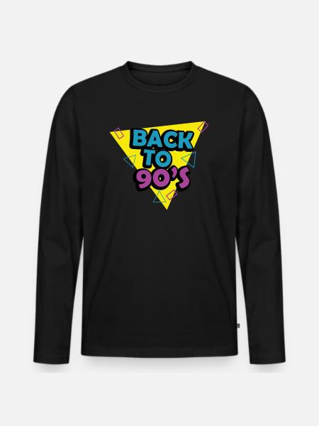 1990s Proverbs 90s Gift Idea - Men's Premium Organic Long Sleeve Shirt - black