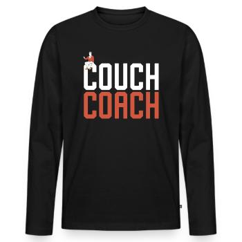 Coach Character Builder Attitude - Männer Premium Bio Langarmshirt - Schwarz - Vorne - Nico (187cm)