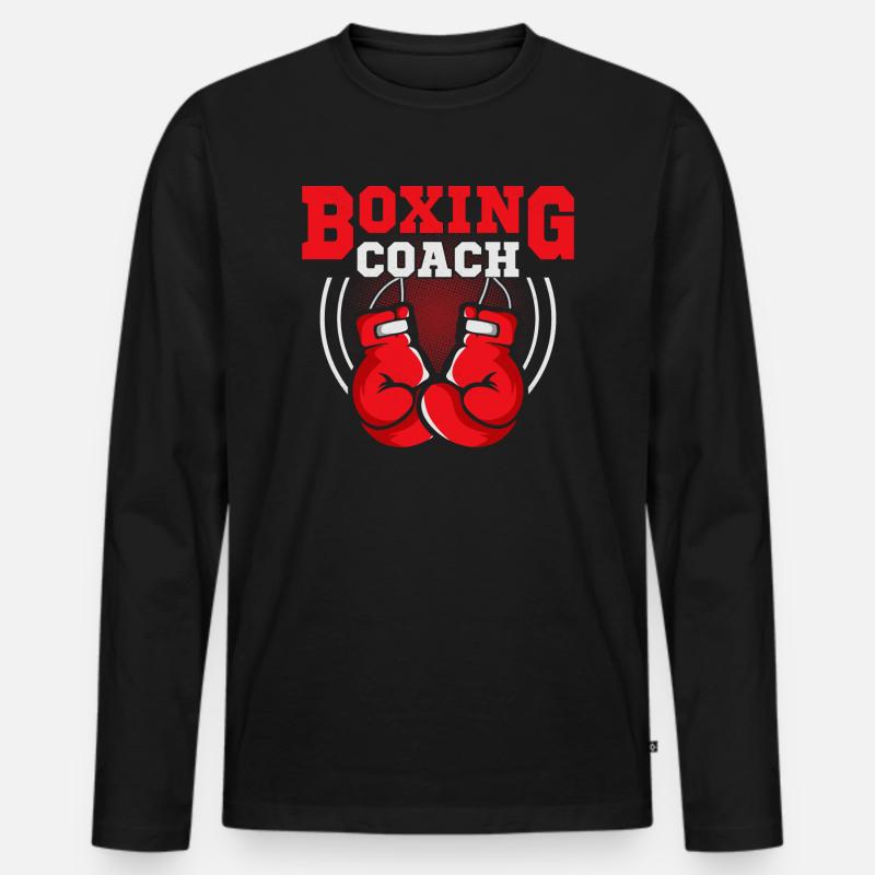 Boxing Coach Training Boxer - Männer Premium Bio Langarmshirt - Schwarz