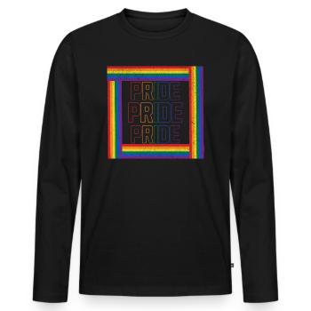 Orgueil - T-shirt manches longues Premium bio Homme - noir - Devant - Nico (187cm)