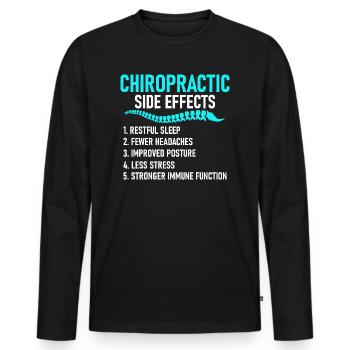 Chiropractic Side Effects Chiropractor Physical Th - Männer Premium Bio Langarmshirt - Schwarz - Vorne - Nico (187cm)