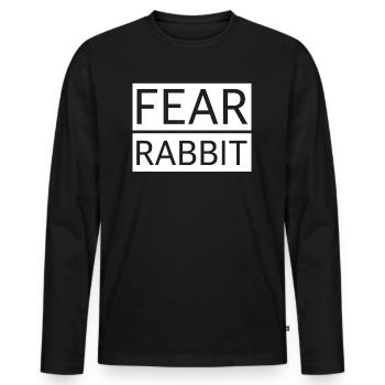 Schwächling | lustige Sprüche, englisch, deutsch - Männer Premium Bio Langarmshirt - Schwarz - Vorne - Nico (187cm)
