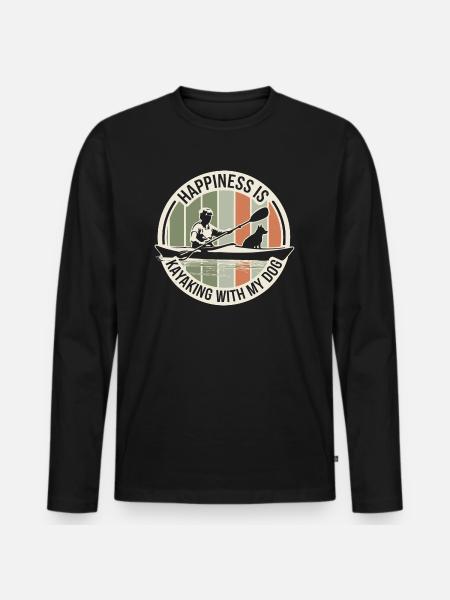 For adventurous dog owners - Men's Premium Organic Long Sleeve Shirt - black
