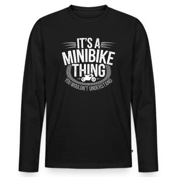 Great passion for small bikes - Men's Premium Organic Long Sleeve Shirt - black - Front - Nico (187cm)