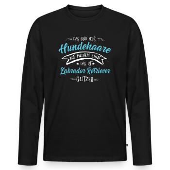 Hund Labrador Retriever - Männer Premium Bio Langarmshirt - Schwarz - Vorne - Nico (187cm)