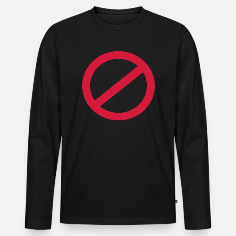 no - Männer Premium Bio Langarmshirt - Schwarz