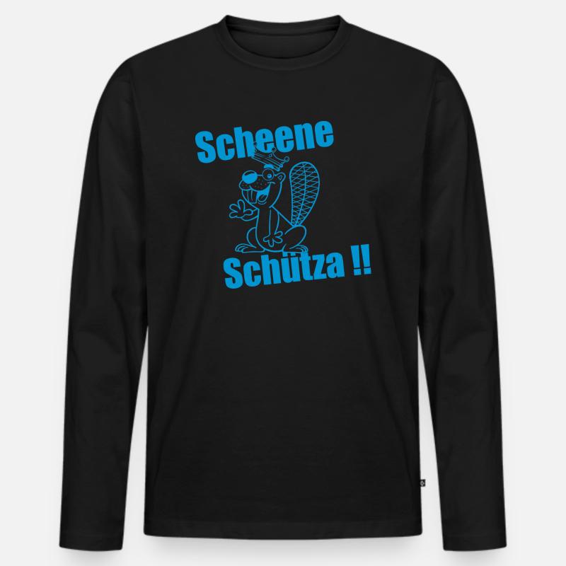 Scheene Schütza 06 - Männer Premium Bio Langarmshirt - Schwarz