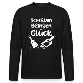 Polterabend Spruch Geschenk - Men's Premium Organic Long Sleeve Shirt - black - Front - Nico (187cm)