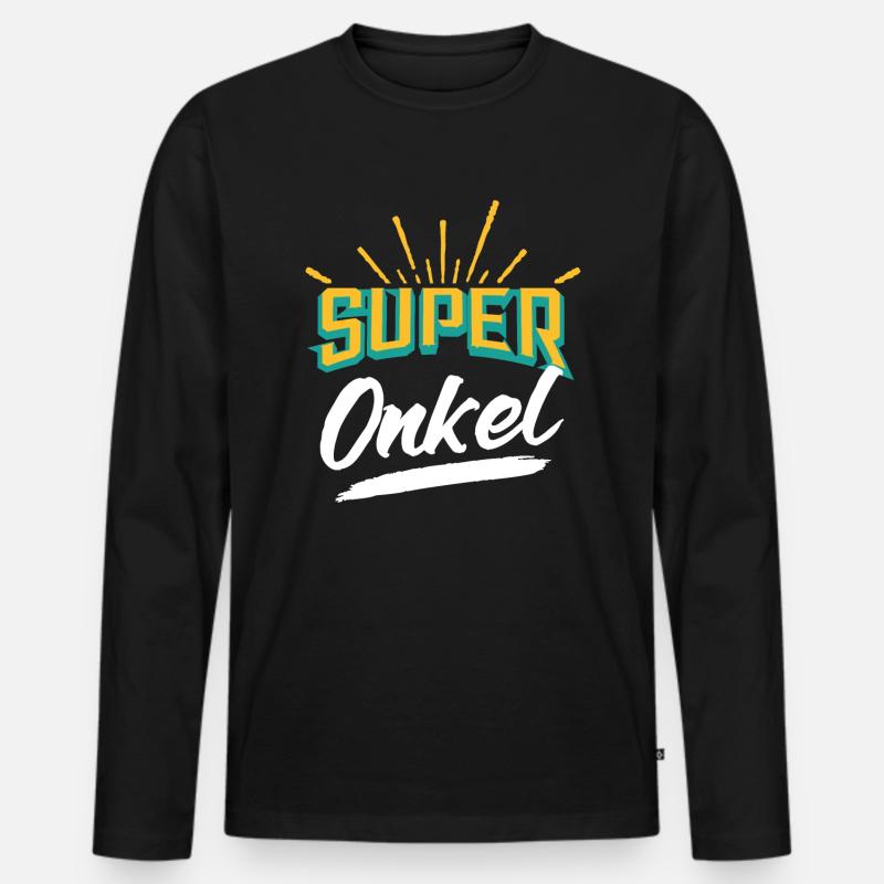 Uncle Super Uncle - Men's Premium Organic Long Sleeve Shirt - black