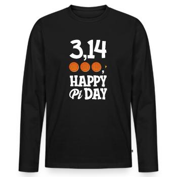 Pi Day jeder Tag ist besser mit etwas Pi - Männer Premium Bio Langarmshirt - Schwarz - Vorne - Nico (187cm)