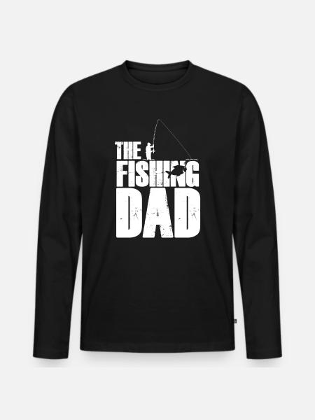 Father angler - Men's Premium Organic Long Sleeve Shirt - black
