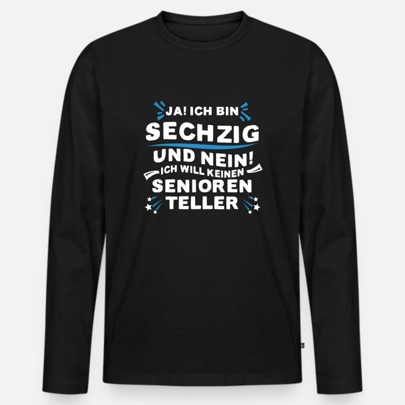 60. Geburtstag - Männer Premium Bio Langarmshirt - Schwarz
