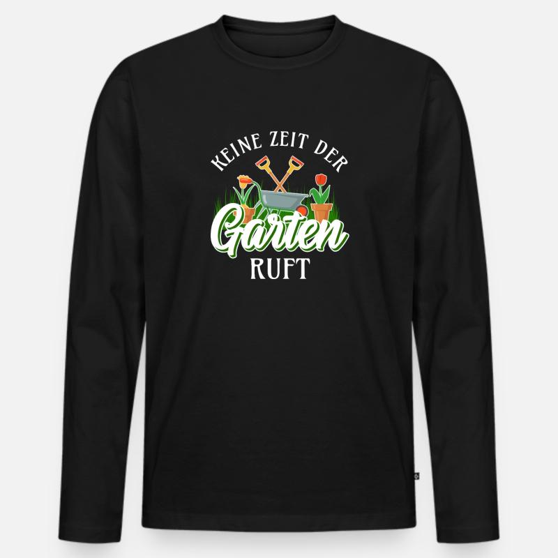 Gärtner Geschenkidee - Männer Premium Bio Langarmshirt - Schwarz