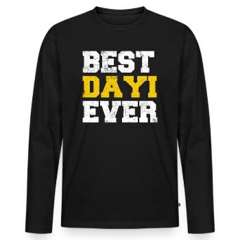 Best Dayi Ever Onkel Türkei Türkisch Türkiye - Männer Premium Bio Langarmshirt - Schwarz - Vorne - Nico (187cm)
