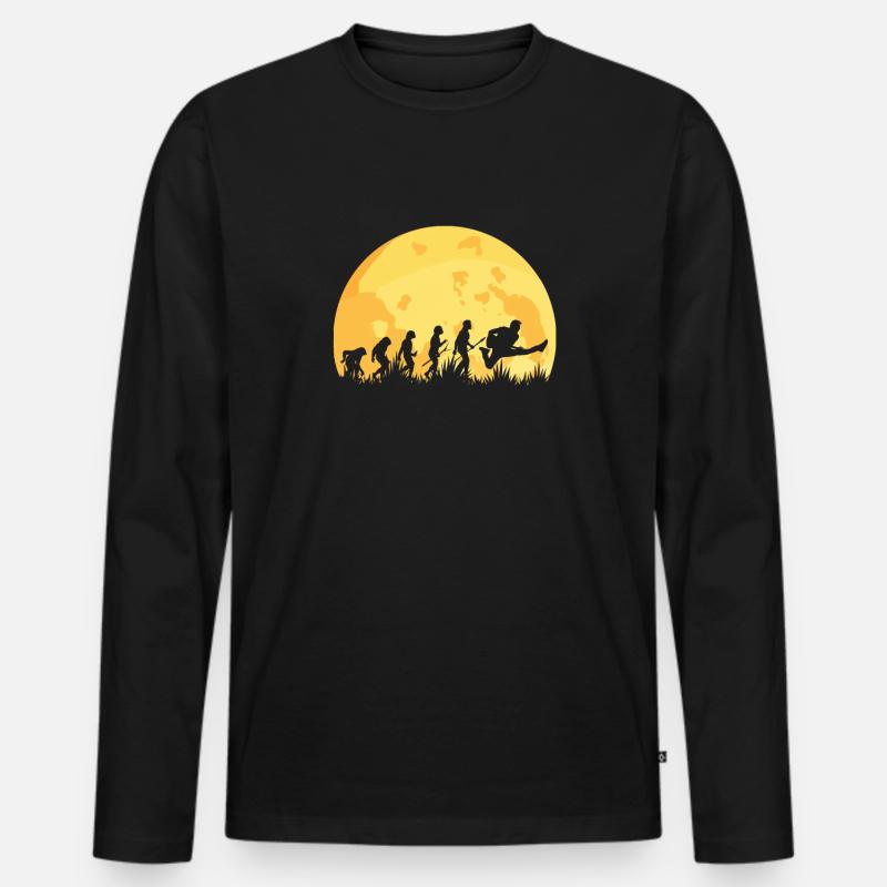 Evolution Guitar Guitar Player Guitarist - Men's Premium Organic Long Sleeve Shirt - black