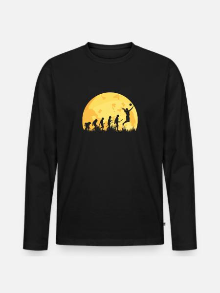 Evolution Volleyball Volleyball Player - Men's Premium Organic Long Sleeve Shirt - black