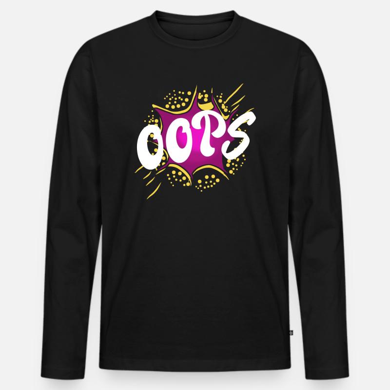 Verzeihung - Männer Premium Bio Langarmshirt - Schwarz