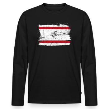 Tuscany Flag Flag Italy Peace Vintage - Men's Premium Organic Long Sleeve Shirt - black - Front - Nico (187cm)