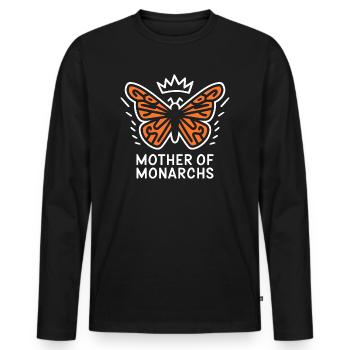Faszinierende Monarchfalter Pracht - Männer Premium Bio Langarmshirt - Schwarz - Vorne - Nico (187cm)