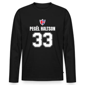 alcool Party Dictons Islandais Drôle de nom - T-shirt manches longues Premium bio Homme - noir - Devant - Nico (187cm)