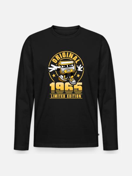 60 Jahre 60. Geburtstag Mann Frau Limited Edition - Premium økologisk langærmet T-shirt til mænd - sort