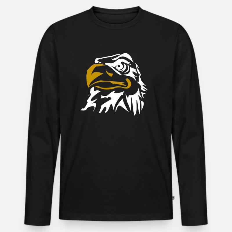 Frankfurt Adler - Männer Premium Bio Langarmshirt - Schwarz