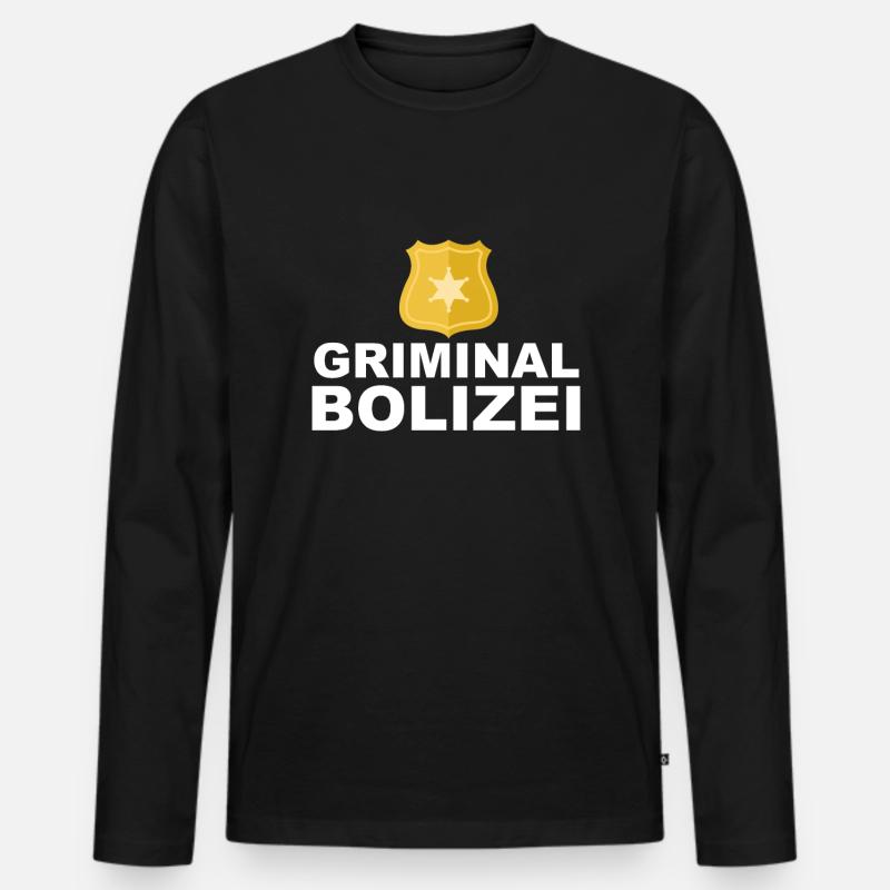 griminalbolizei - Männer Premium Bio Langarmshirt - Schwarz