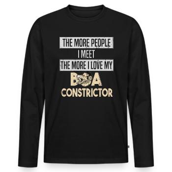 Boa Constrictor Schlange Schlangenliebe - Männer Premium Bio Langarmshirt - Schwarz - Vorne - Nico (187cm)