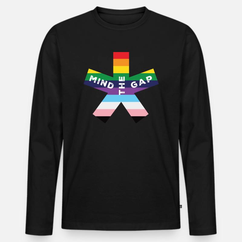 blockedTitle - Männer Premium Bio Langarmshirt - Schwarz