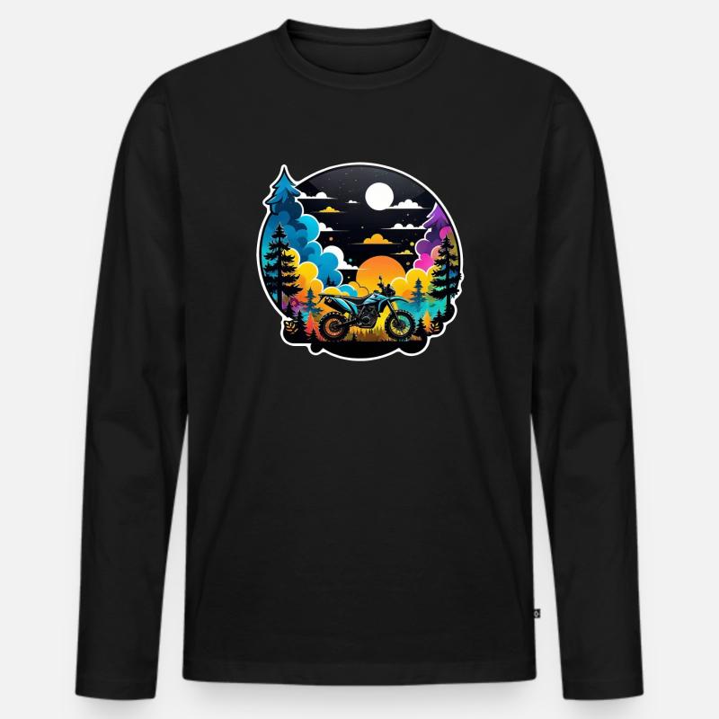 Quad & Offroad - Männer Premium Bio Langarmshirt - Schwarz