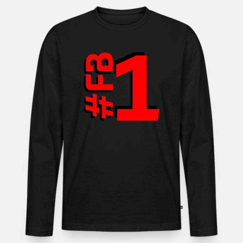 FB1-KARTON - Männer Premium Bio Langarmshirt - Schwarz