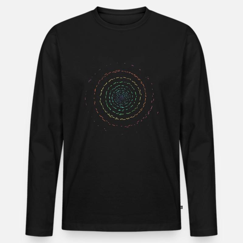 Regenbogen Kreisel Selbst gestalten - Männer Premium Bio Langarmshirt - Schwarz