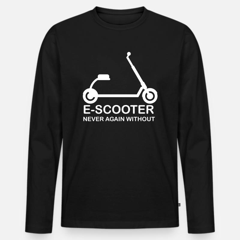 E-Scooter Roller Scooter - Männer Premium Bio Langarmshirt - Schwarz