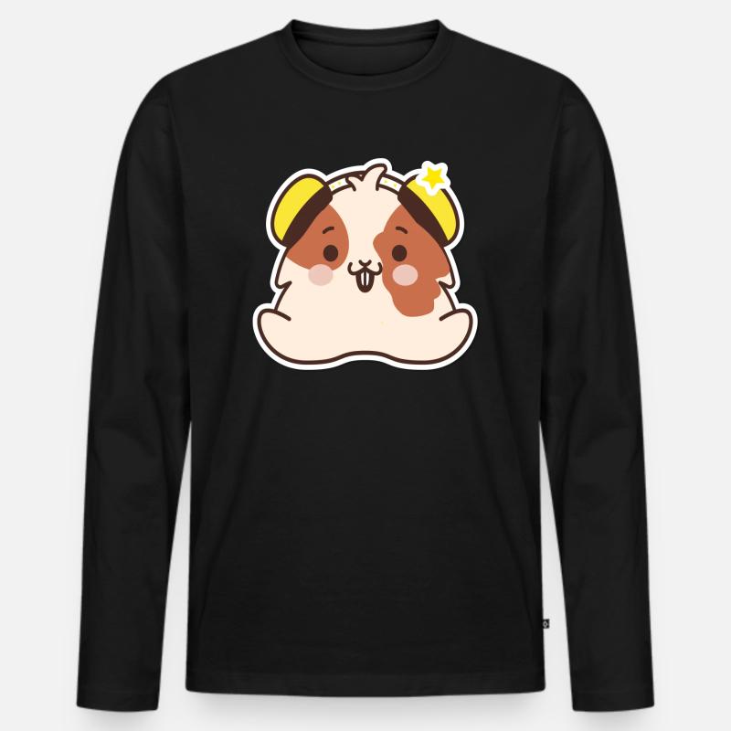 Anime Hamster - Männer Premium Bio Langarmshirt - Schwarz