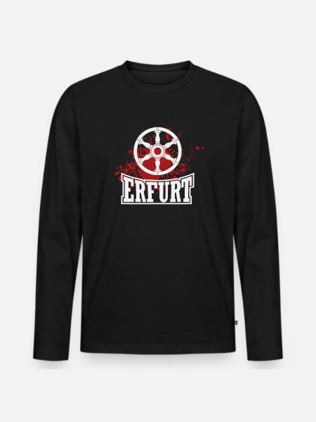 Erfurt - Männer Premium Bio Langarmshirt - Schwarz